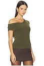 view 2 of 4 Cashmere Off Shoulder Top in Deep Olive