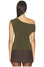 view 4 of 4 Cashmere Off Shoulder Top in Deep Olive