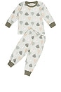 view 1 of 1 Kids Holiday Pajamas in Blue Christmas Trees