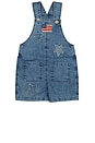 view 1 of 2 Kids Overalls in American Flag Denim