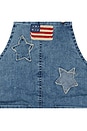 view 2 of 2 Kids Overalls in American Flag Denim