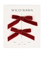 view 1 of 1 Velvet Bow Clip Set in Ruby