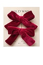 view 1 of 1 Velvet Bow Clip Set in Burgundy
