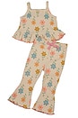 view 1 of 1 Kids Rib Bell Bottom Set in Groovy Garden