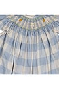 view 2 of 2 Kids Flutter Bishop Dress in Limone Blue Gingham