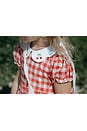 view 5 of 5 Kids Scallop Dress in La Cerise Red Gingham