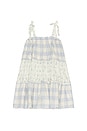 view 1 of 2 VESTIDO AMBER in Blue Gingham