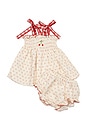 view 1 of 11 Embroidered Smock Set in Red Dot Cherry