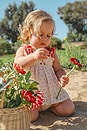 view 3 of 11 Embroidered Smock Set in Red Dot Cherry