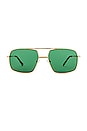 view 1 of 3 The Cafe Sunglasses in Shiny Gold & Gold