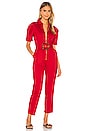 view 1 of 3 Belted Jumpsuit in Red