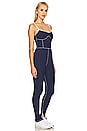 view 2 of 3 Silhouette Ankle Flare Jumpsuit in Solid Navy & Off White