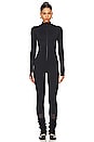 view 1 of 4 Zip Front Stirrup Jumpsuit in Black
