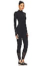 view 2 of 4 Zip Front Stirrup Jumpsuit in Black