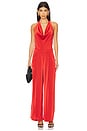 view 1 of 3 Halter Jumpsuit in Vibrant Red