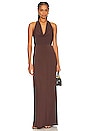 view 1 of 3 Cowl Halter Maxi Dress in Umber