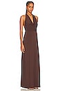 view 2 of 3 Cowl Halter Maxi Dress in Umber