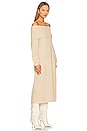 view 2 of 4 Off The Shoulder Sweater Dress in Beige