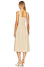 view 3 of 3 Corset Pleated Midi Dress in Beige