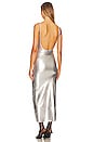 view 3 of 3 Scoop Maxi Slip Dress in Metallic Silver