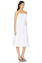 view 2 of 3 Ribbed Midi Dress in White