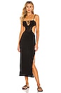 view 1 of 3 Ruched Cutout Maxi Dress in Black