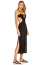 view 2 of 3 Ruched Cutout Maxi Dress in Black