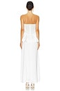 view 3 of 3 Corset Peplum Maxi Dress in White