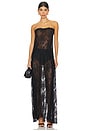 view 1 of 4 Strapless Lace Maxi Dress in Black