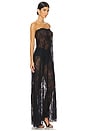 view 3 of 4 Strapless Lace Maxi Dress in Black