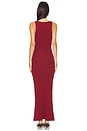 view 3 of 3 Flutter Muscle Tank Maxi Dress in Russet