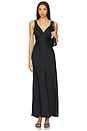 view 1 of 3 Ruched Cup Slip Maxi Dress in Black