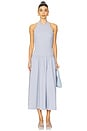 view 1 of 3 Halter Corset Midi Dress in Powder Blue