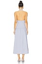 view 3 of 3 Halter Corset Midi Dress in Powder Blue