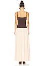 view 3 of 3 Ruffle Corset Maxi Dress in Chestnut & Blush