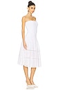 view 2 of 3 Ribbed Cotton Midi Dress in White Multi