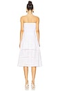 view 3 of 3 Ribbed Cotton Midi Dress in White Multi
