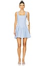 view 1 of 4 Corset Peplum Mini Dress in Classic Blue