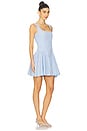 view 2 of 4 Corset Peplum Mini Dress in Classic Blue