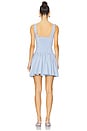 view 3 of 4 Corset Peplum Mini Dress in Classic Blue