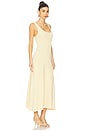 view 2 of 3 Ruched Strap Midi Dress in Wheat