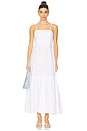 view 1 of 3 Ruffle Flare Midi Dress in Classic White
