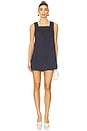 view 1 of 4 Square Neck Mini Dress in Navy Multi