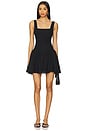 view 1 of 3 Corset Peplum Mini Dress in Black Multi