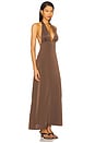 view 2 of 3 x REVOLVE Halter Deep V Maxi in Chestnut