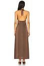 view 3 of 3 x REVOLVE Halter Deep V Maxi in Chestnut