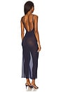 view 3 of 3 VESTIDO MAXI MESH SCOOP in Palm Placement Midnight Blue & Clay
