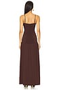 view 3 of 3 Ruched Front Scoop Maxi Dress in Chestnut