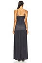 view 3 of 4 Ruched Front Scoop Maxi Dress in Navy & White Multi