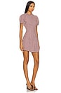 view 2 of 4 VESTIDO CURTO PEPLUM COM MANGAS BUFANTES in Plum & Ivory Mult